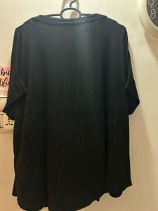 Westside plus size Classic Black V-Neck Top