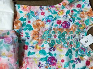 Embroidered Floral kurta set with sandle