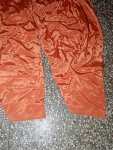Orange  silk salwar kameez set with dupatta