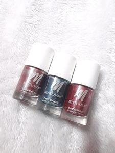 MyGlamm Chromantic Metallic Nail Enamel Pack Of 3