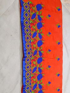 All Over Thread Work Suit Contrast Duptta