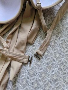 Tan Bow Front Bikini Top