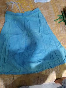 Blue Tiered Ethnic Skirt