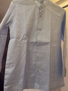 Light Blue Band Collar Shirt