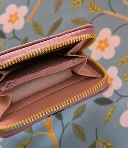 Cute Leaf Print Zip Around Wallet