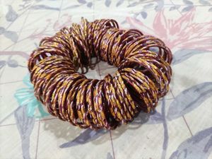 Set of Maroon & Gold Bangles