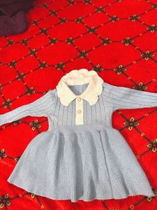 Cute Baby Blue Knit Dress