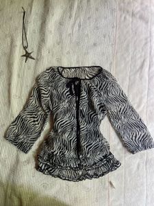sherr print vintage top