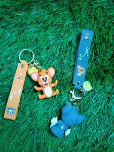 Set Of 2 Tom N Jerry Keychains