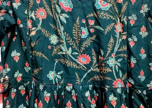 Dark Green Anarkali Kurti For Girl Or Women