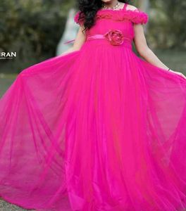 Elegant Pink Maternity Gown