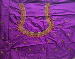 Purple Embroidered Blouse Piece