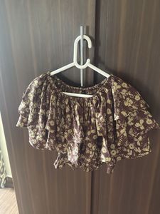 Floral Ruffle Off-Shoulder Top