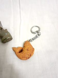3 Keychains Combo Ganesh Keychain Fish Key Chain