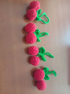 Handmade Crochet Cherry Charms