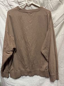 Brown Sweatshirt with Floral Print
