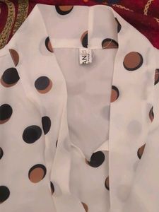 Polka Dot Blouse with Tie