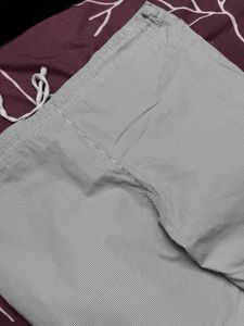 Men Light Grey Striped Pajama