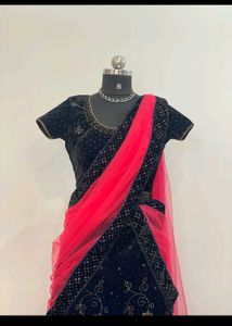 Elegant  Velvet Lehenga Choli
