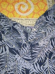 Stylish Leaf Print Wide Leg Pants