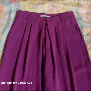 Purple Wide Leg Palazzo Pants