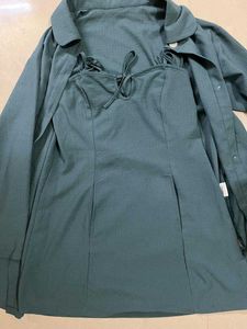 Teal Textured Dress with Matching Jacket