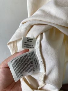 H&amp;M X Reebok Cream Logo T-Shirt