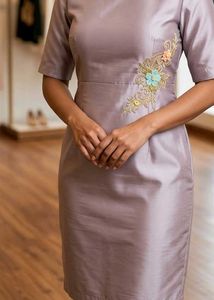 Elegant Embroidered Midi Dress