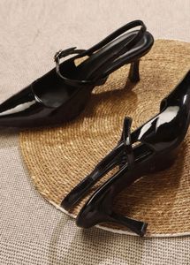 Chemistry Patent Slingback Heels