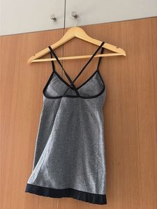 Padded Gray &amp; Black Sports Tank Top