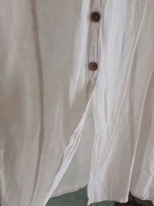 PRICE DROP : Elegant White Cotton Kurta wirh pant