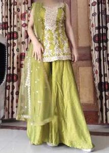 Mehendi Peplum Style Sharara / flapper