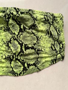 Neon Snake Print Tube Top