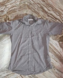 Striped Button-Up Shirt