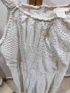 Elegant White Crochet Maxi Dress