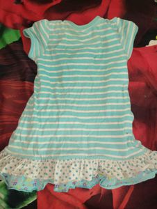 Cute Striped Dress with Ruffles for kids