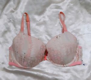 Pink Floral Padded Bra