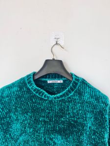Emerald Green Chenille  Sweater