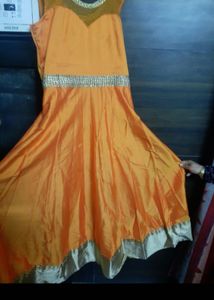 Orange Anarkali Dress