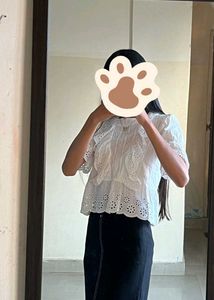 Embroidered White Tops