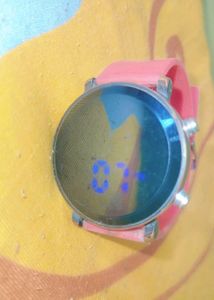 Stylish Red Strap digital Watch ⌚