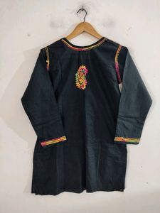 Black Embroidered Tunic ( Women)