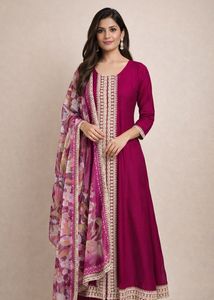 Elegant Pink Embroidered Salwar Suit
