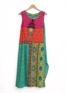 Vibrant Sleeveless Kurtis - Set of 2