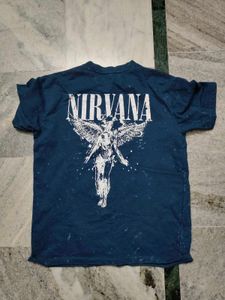 Nirvana Band T-Shirt Acid Wash