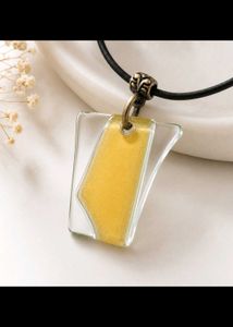 Unique Yellow Glass Pendant