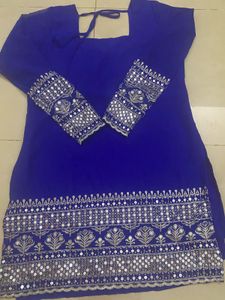 Blue Sharara Set (L)clearing soon
