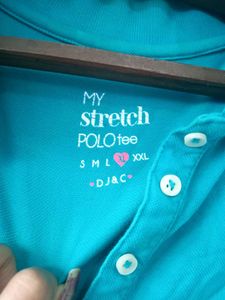 Teal blue Short Sleeve Polo Shirt