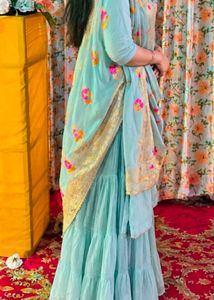 Beautiful Teal Kurta Set with Dupatta