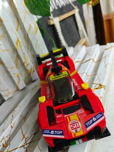 Red Race Car Building Blocks Toy